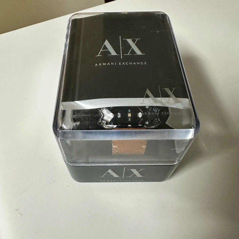 Armani Exchange‎ AX1707 Black Dial Tan Leather Strap Men's Watch